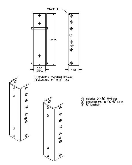 Bolt-on Interfacing Bracket Kit - - "Bolt-on" Brackets