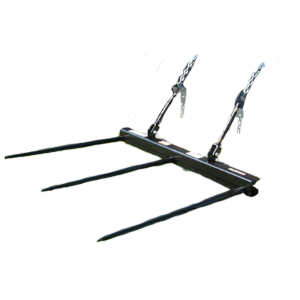 Clamp-on Bucket Bale Spear, Triple Spear - Clamp-on Bale Spear