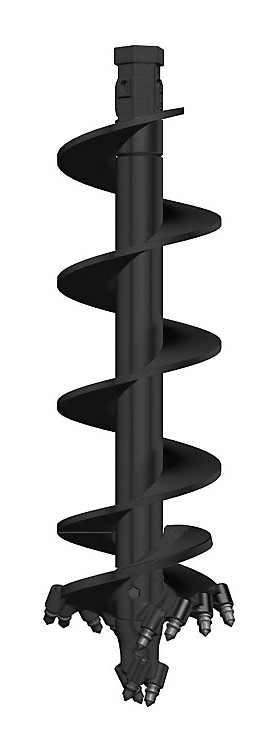 Rock Auger 9" x 48" x 2" Hex - Rock Auger