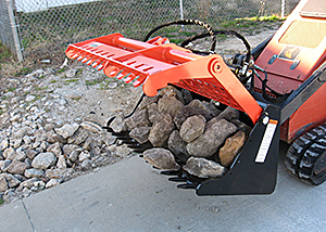 SARG Sweep Action Rock Grapple for Mini Skid 42" - Mini Skid Attachments