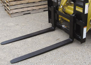 Rail Style Front Loader Pallet Forks 4000 lb 48" Forks - Requires "Bolt-on" Brackets to Complete. Brackets are found in ADAPTERS Product Section - Worksaver Pallet Fork